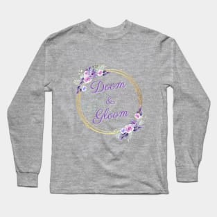 Doom & Gloom Cute Violet Flowery Logo Long Sleeve T-Shirt